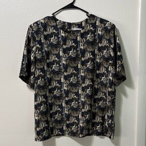 Stylish Black, Blue, and Neutral Shirt